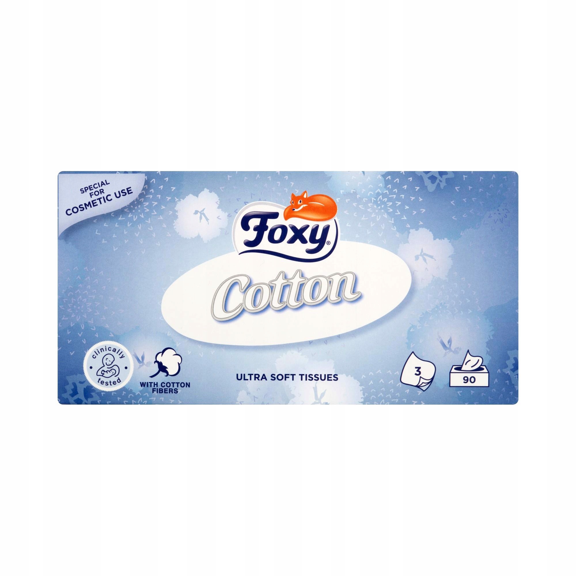 

Foxy Cotton Ultra miękkie chusteczki 3 warstwy 90