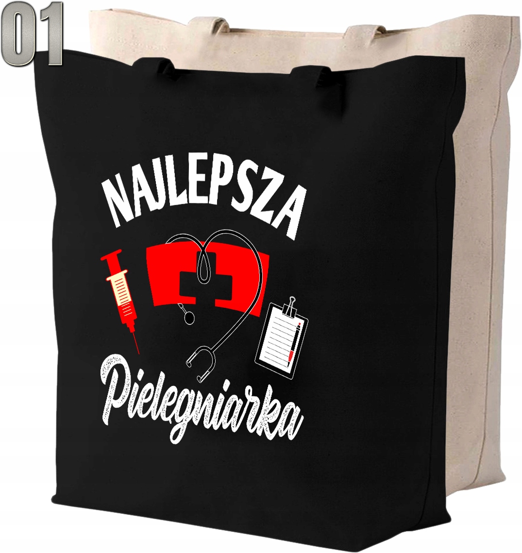 Torba bawełniana DLA PIELĘGNIARKI + IMIĘ Marka inna
