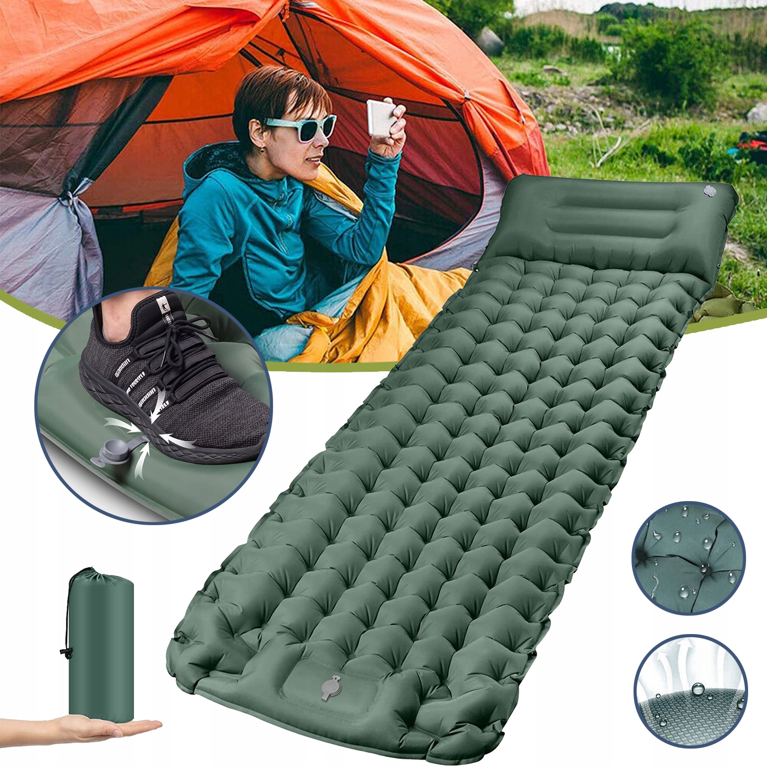 Samonafukovací Podložka Na Spaní S Malým Balením, Skládací, Pro Zahradu