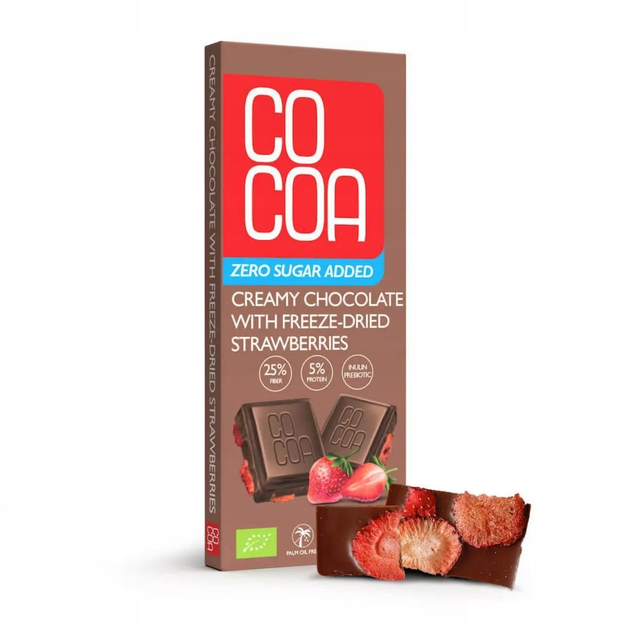 Čokoláda Creamy S Jahodami Bez Přidaných Cukrů Bio 40 g Cocoa