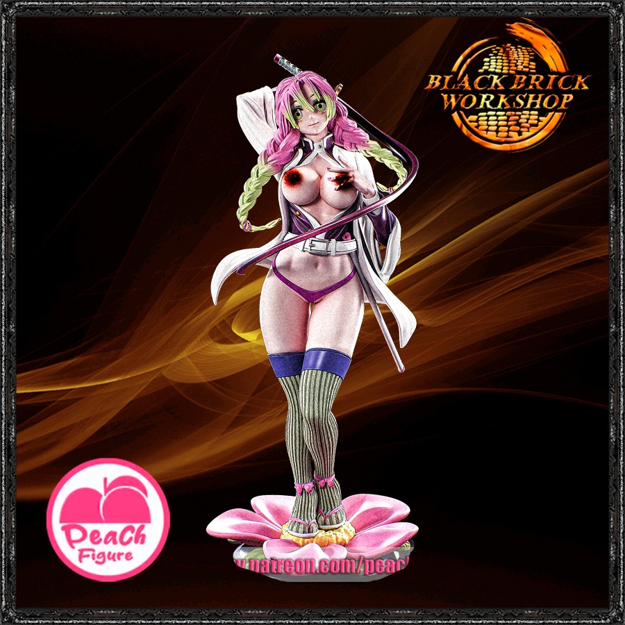 Mitsuri Kanroji Neupravená Figurka Broskev Měřítko 1/24 (75mm) (nsfw) 3D Tisk