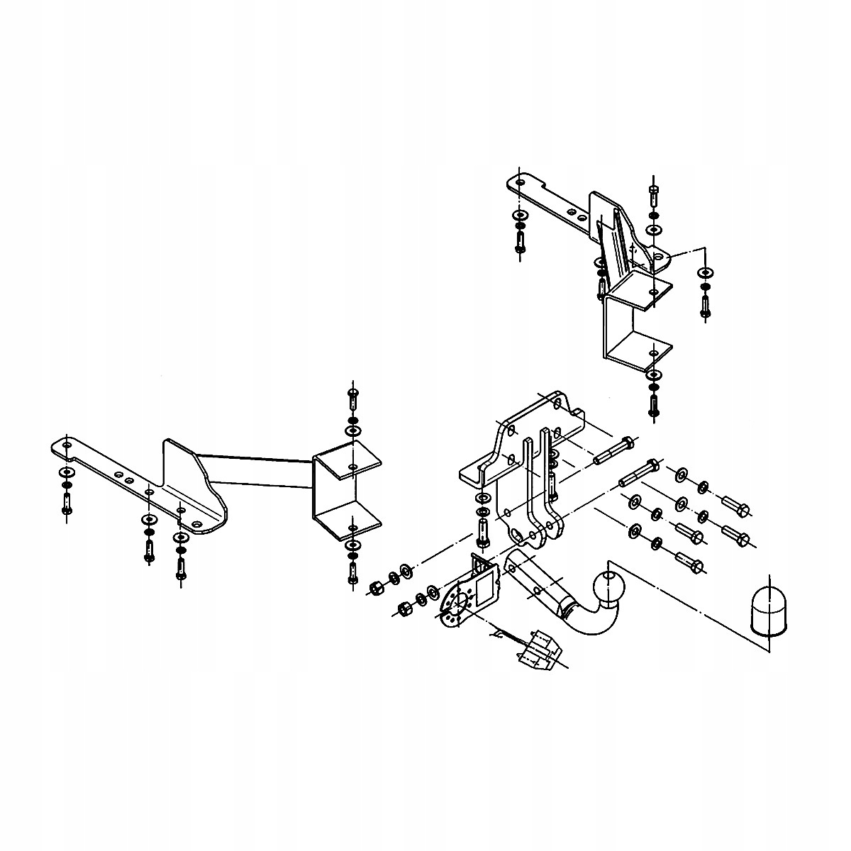 Hak holowniczy do Toyota Land Cruiser J150 SUV od 09 MODUŁ WIĄZKA 13 PIN Producent Steinhof