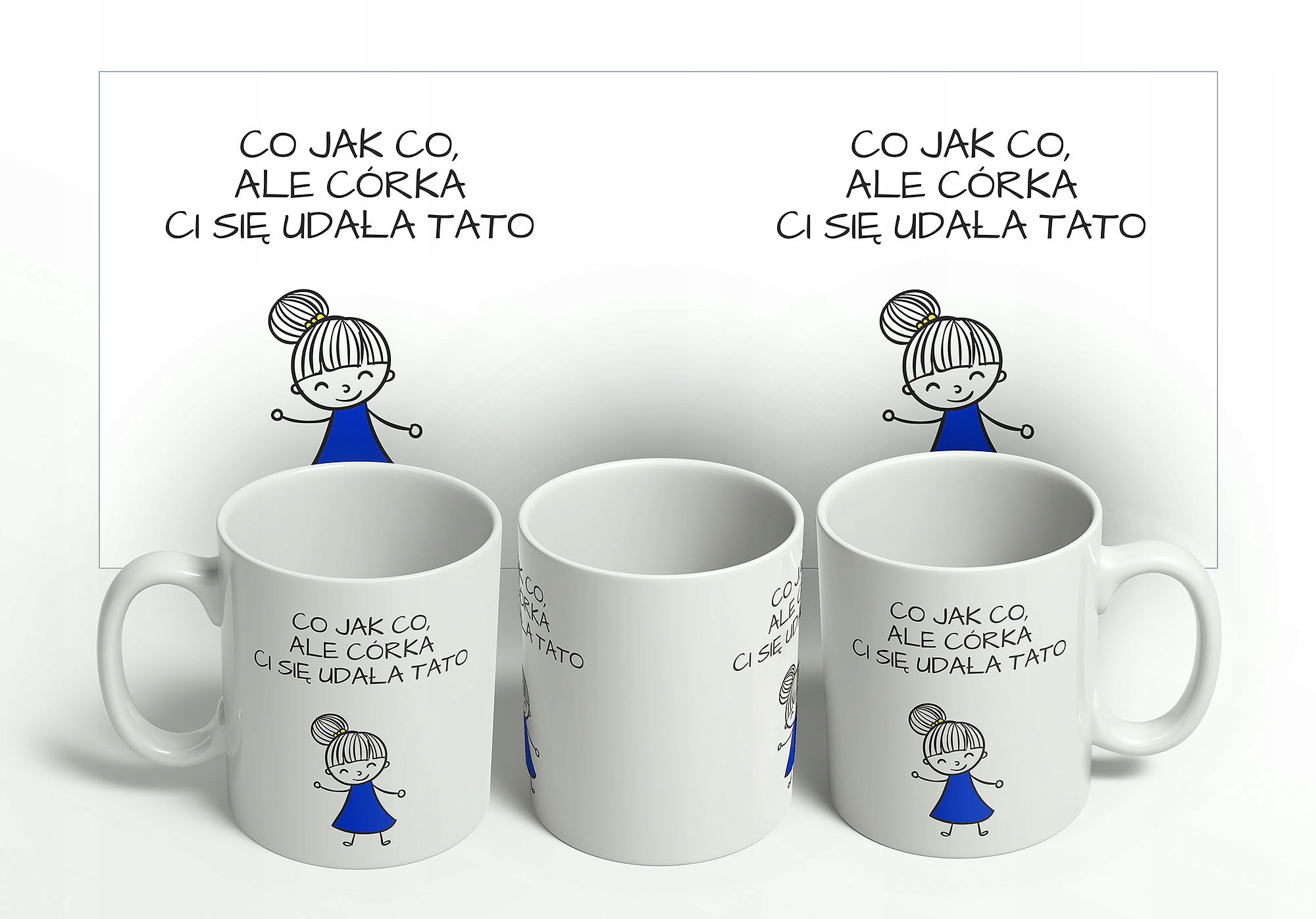 NAJLEPSZY KUBEK DZIEŃ OJCA TATY CÓRKA CI SIĘ UDAŁA NA PREZENT SUPER JAKOŚĆ Marka inna