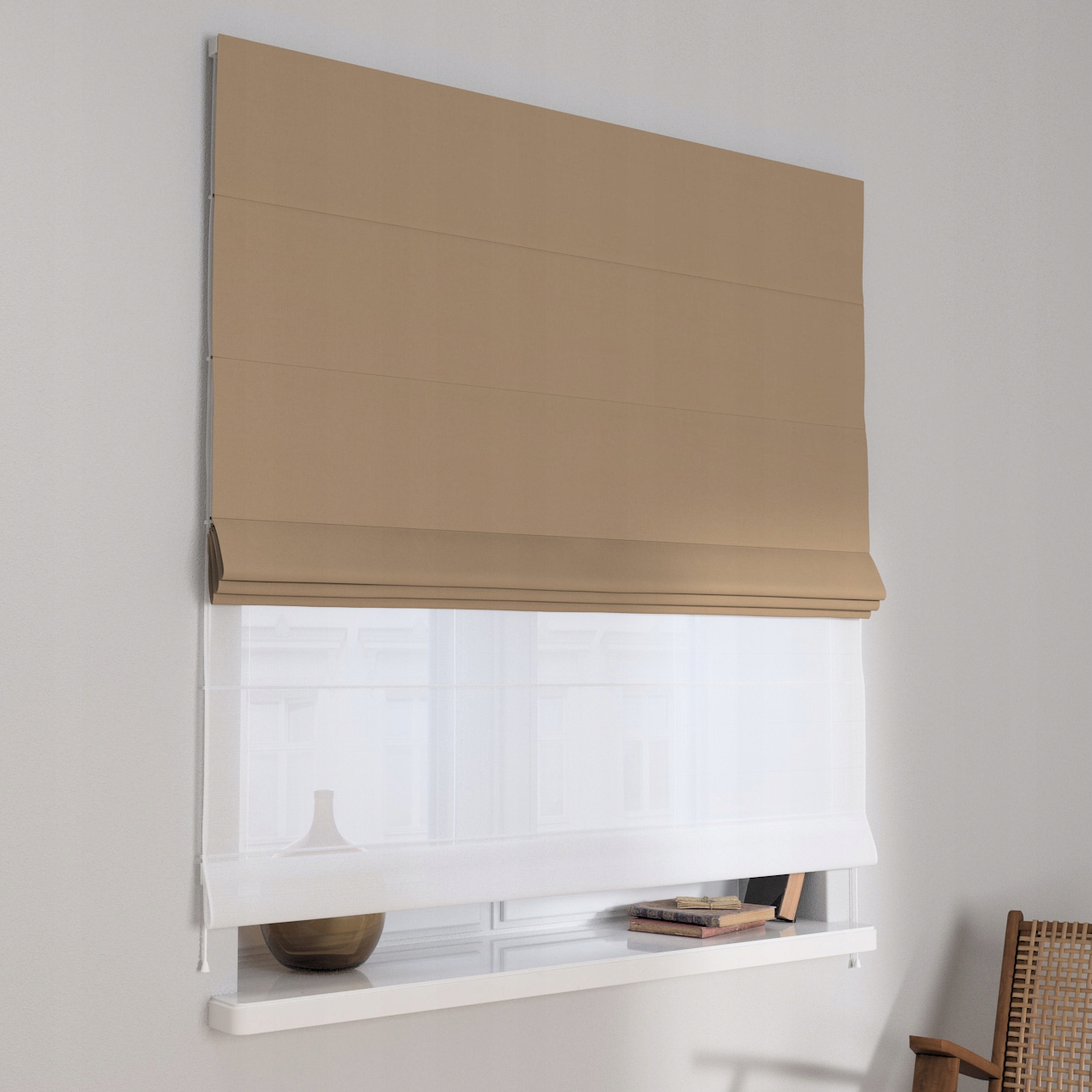 Hotová rímska roleta Duo 80x160 cm béžová