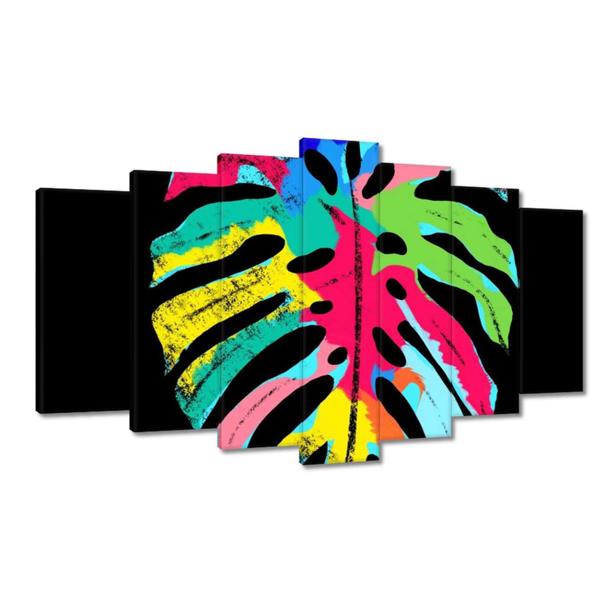 Obrazy 140x80 Barevná Monstera List