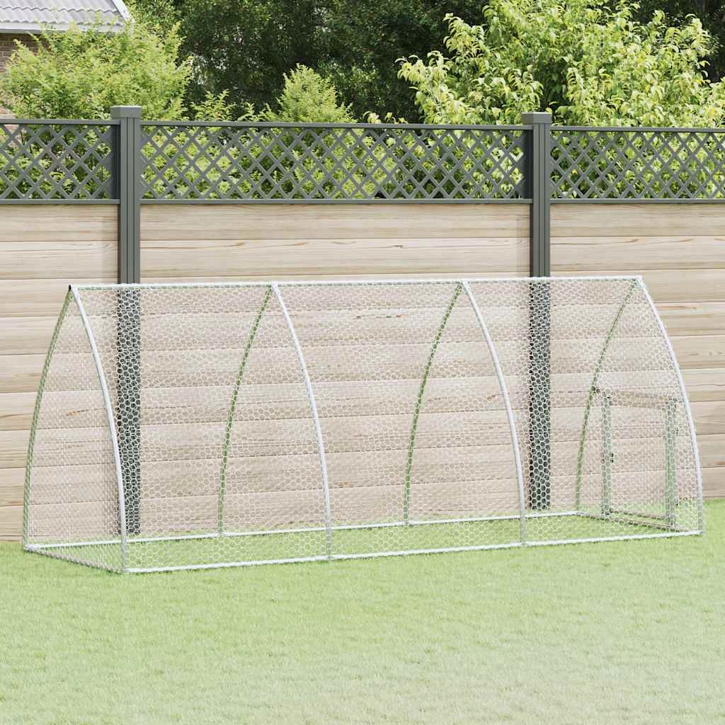 Fionshop 262669702 Klec pro kuřata stříbrná 300 x 105 x 120 cm pozinkovan