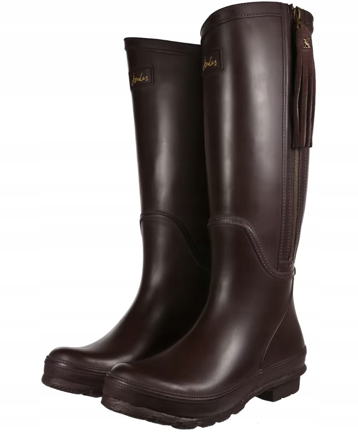 JOULES DAMSKIE KALOSZE BRĄZOWE WYSOKIE 40/41 2SAD