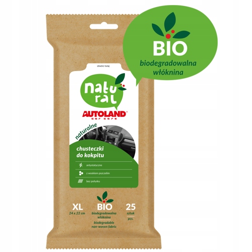 

Natural Chusteczki do kokpitu Naturalne 25szt