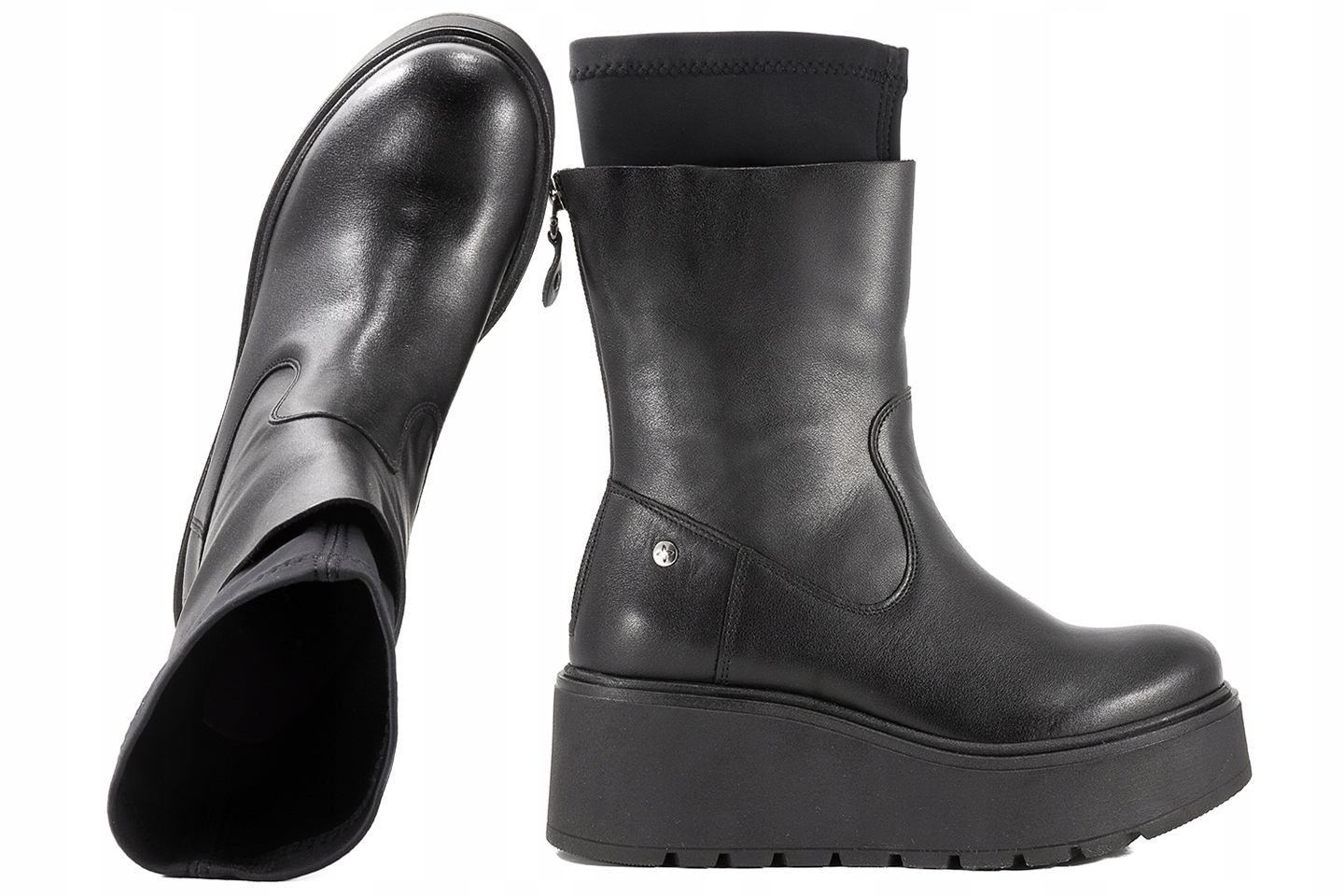 Maciejka 06246-01 Zimní Kozačky Kotníkové Boty Zateplené Kůží černé 40 Černá