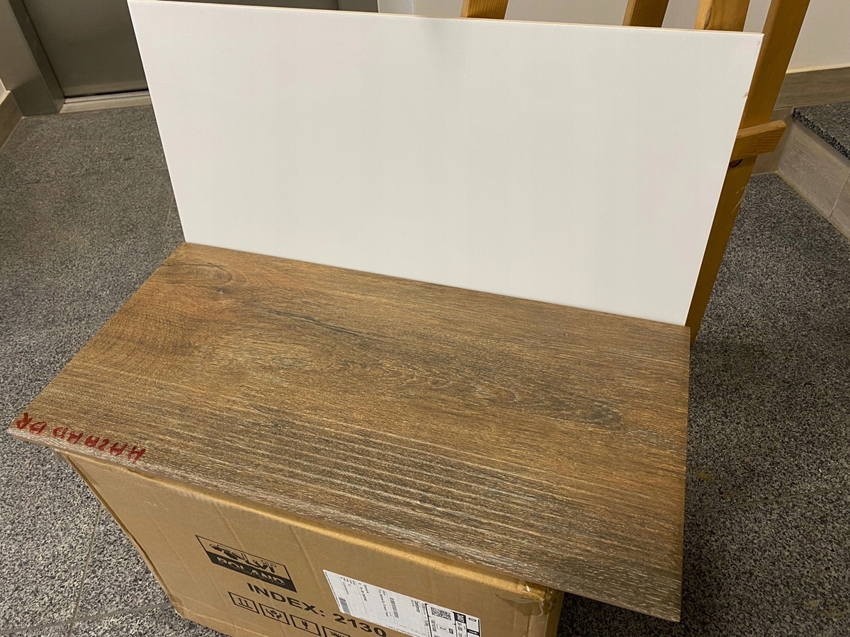 płytki schody 30x60 + podstopnice białe lux