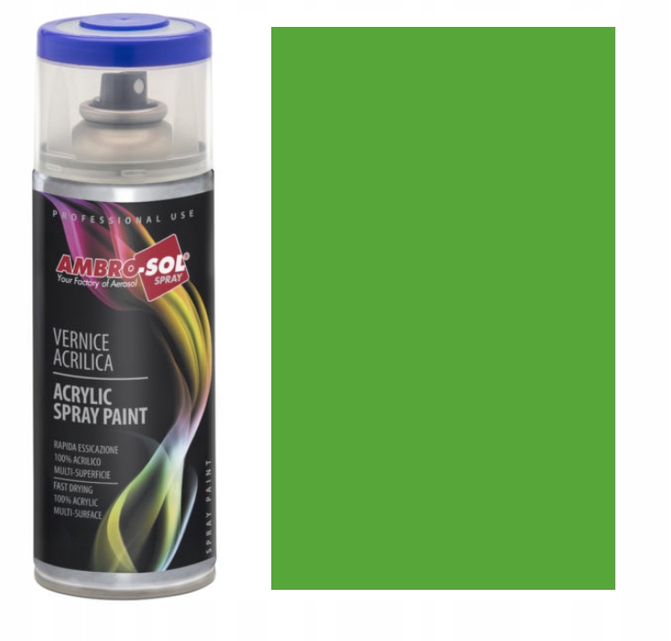 Ambro-Sol Uniwersalny Lakier Akrylowy Zielono-Żółty Ral 6018 400Ml