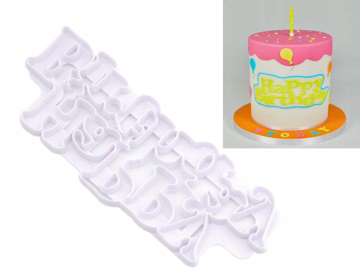 

Wykrawacz do masy cukrowej Napis Happy Birthday