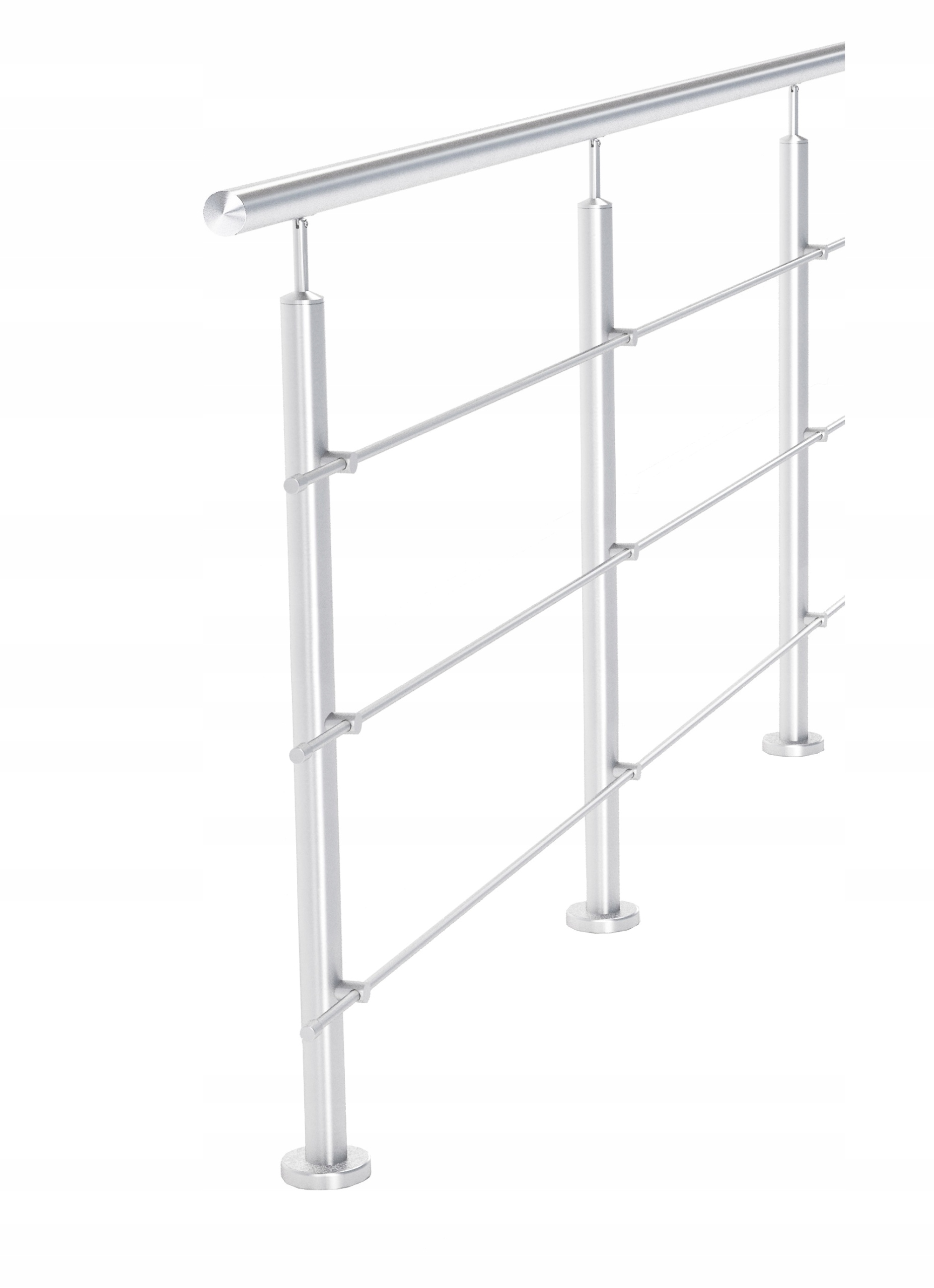 Barierka Na Schody Balustrada Balkonowa 250CM, Ø42,4/3x Ø12MM, Szlif