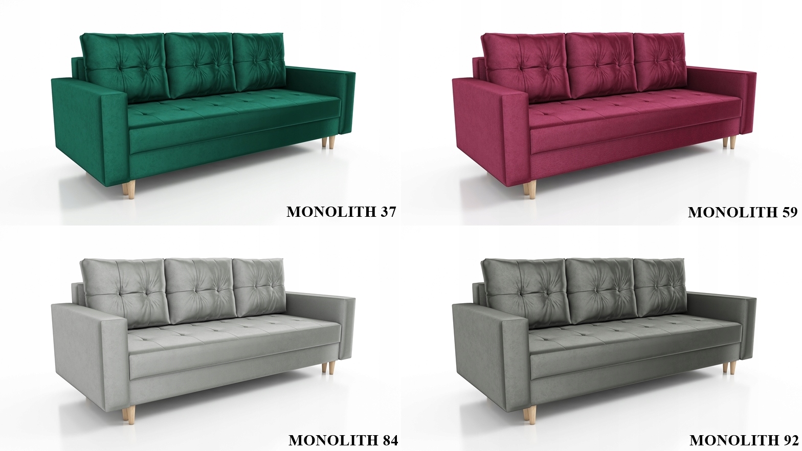 Kanapa SCANDI rozkładana, na sprężynach