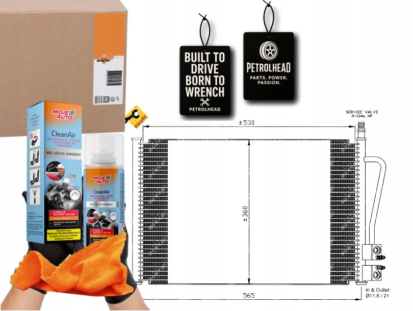 Kondenzátor Klimatizace Ford Fiesta 01- Fusion Nrf #Petrolhead Pro+ Kit9