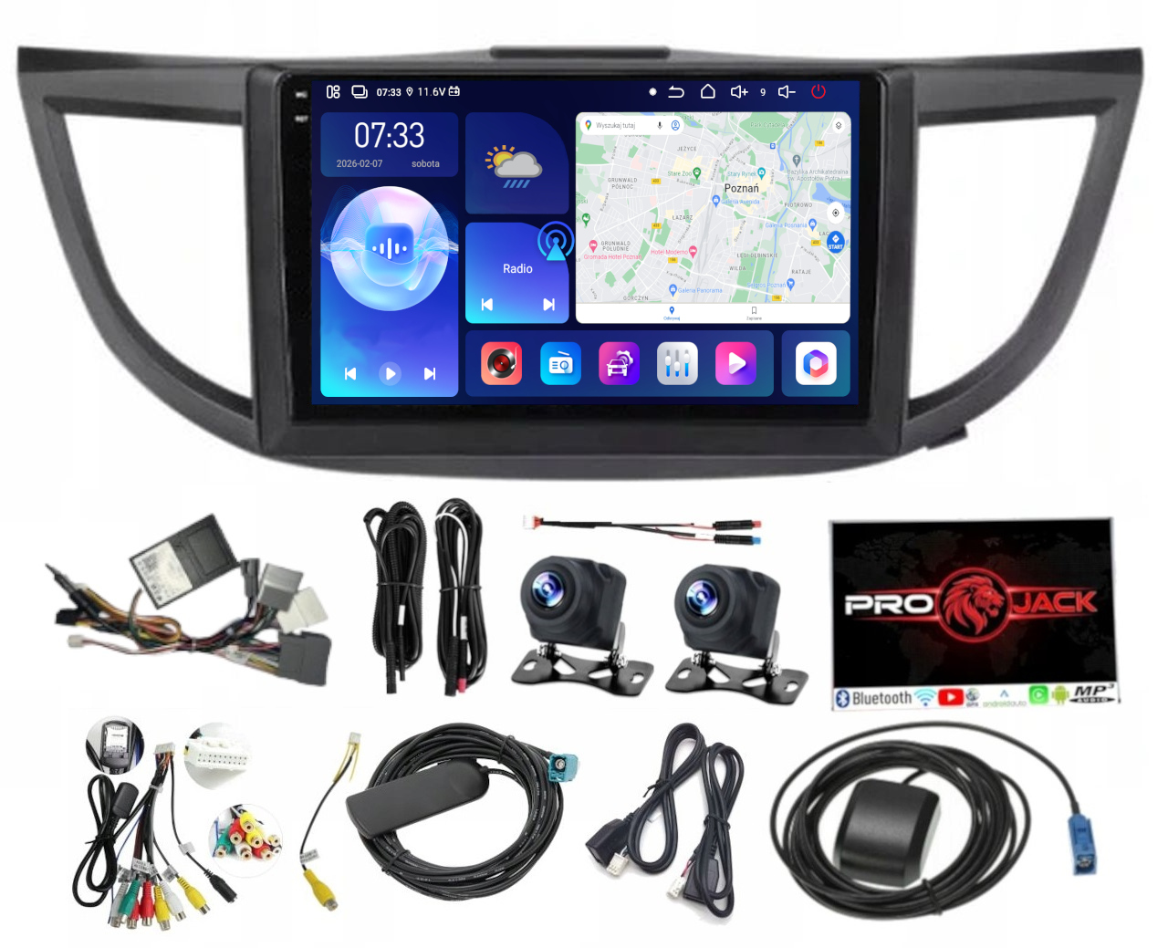 Gps Rádio Android Bt Honda Crv 2012-2018 Carplay Wifi Usb 128GB Modem Sim