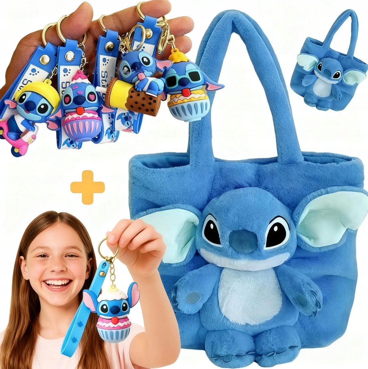 TOREBKA DUŻA MIĘKKA PLUSZOWA MIŚ NA RAMIĘ + BRELOK GRATIS NA PREZENT