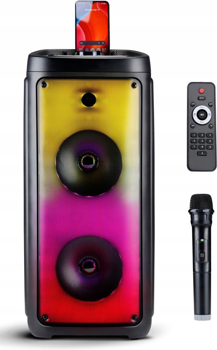 Mobilní reproduktor Dj Party 651 15W Bt Usb Fm Černý
