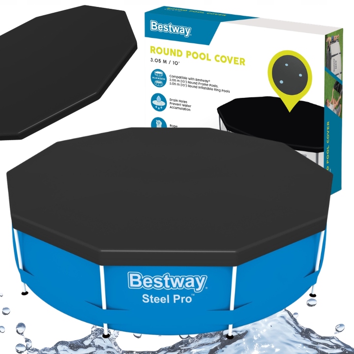 Pokrywa Do Basenu Ogrodowego 305CM Bestway Basenowa Folia Mata Dwór Okrągła