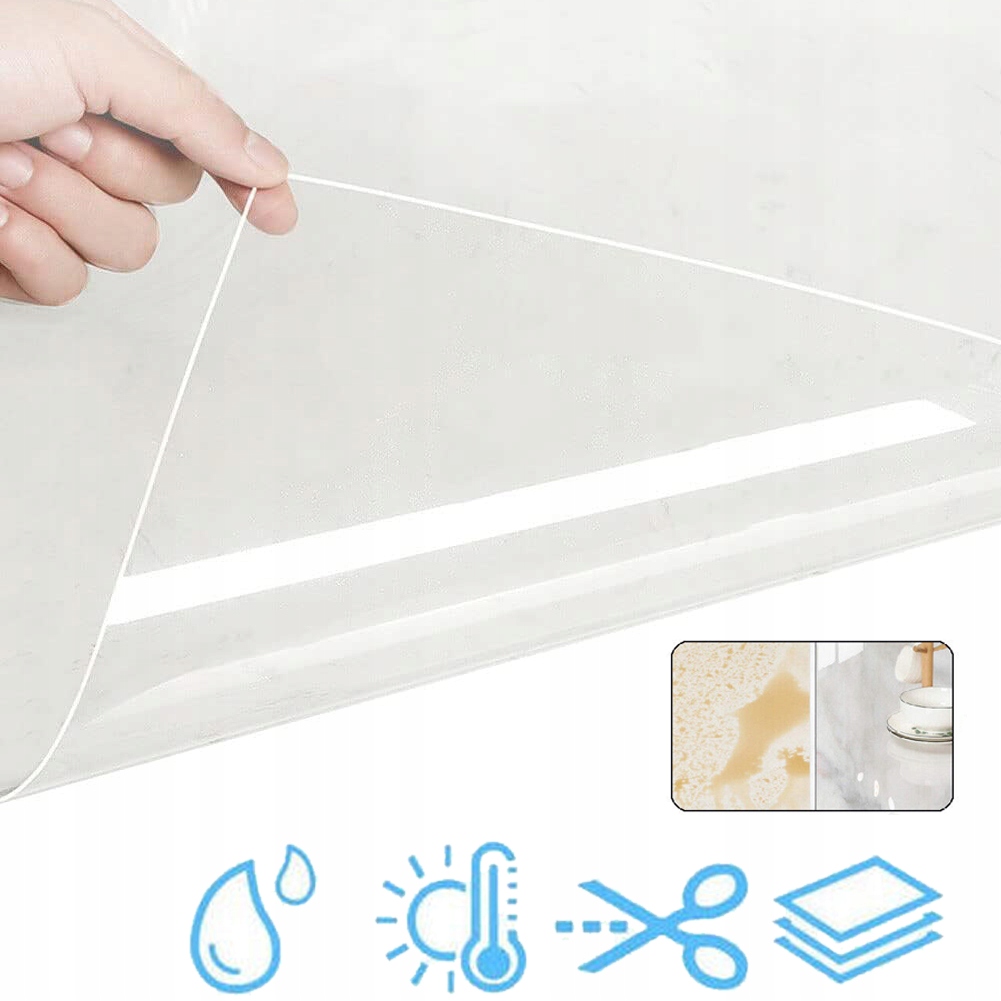 PRZEZROCZYSTA FOLIA SAMOPRZYLEPNA DO MEBLI FOLIA OCHRONNA WODOSZCZELNA