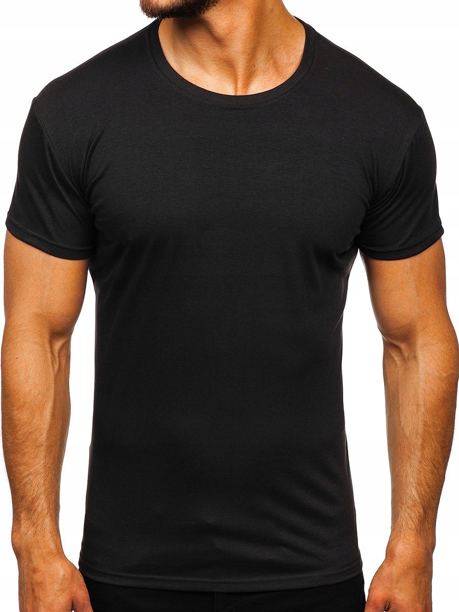 

T-shirt Męski Bez Nadruku Czarny 2005 Denley_xl