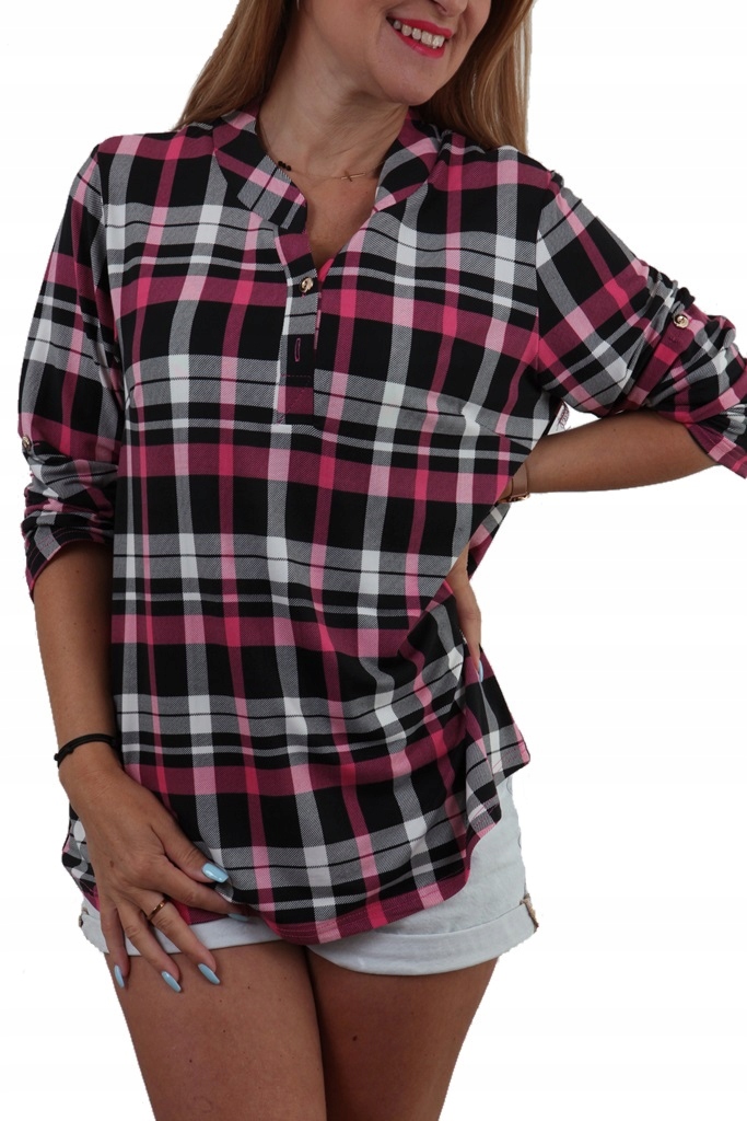 

Lekka Koszula Kratka Krateczka Kolory Guziki Mix*s