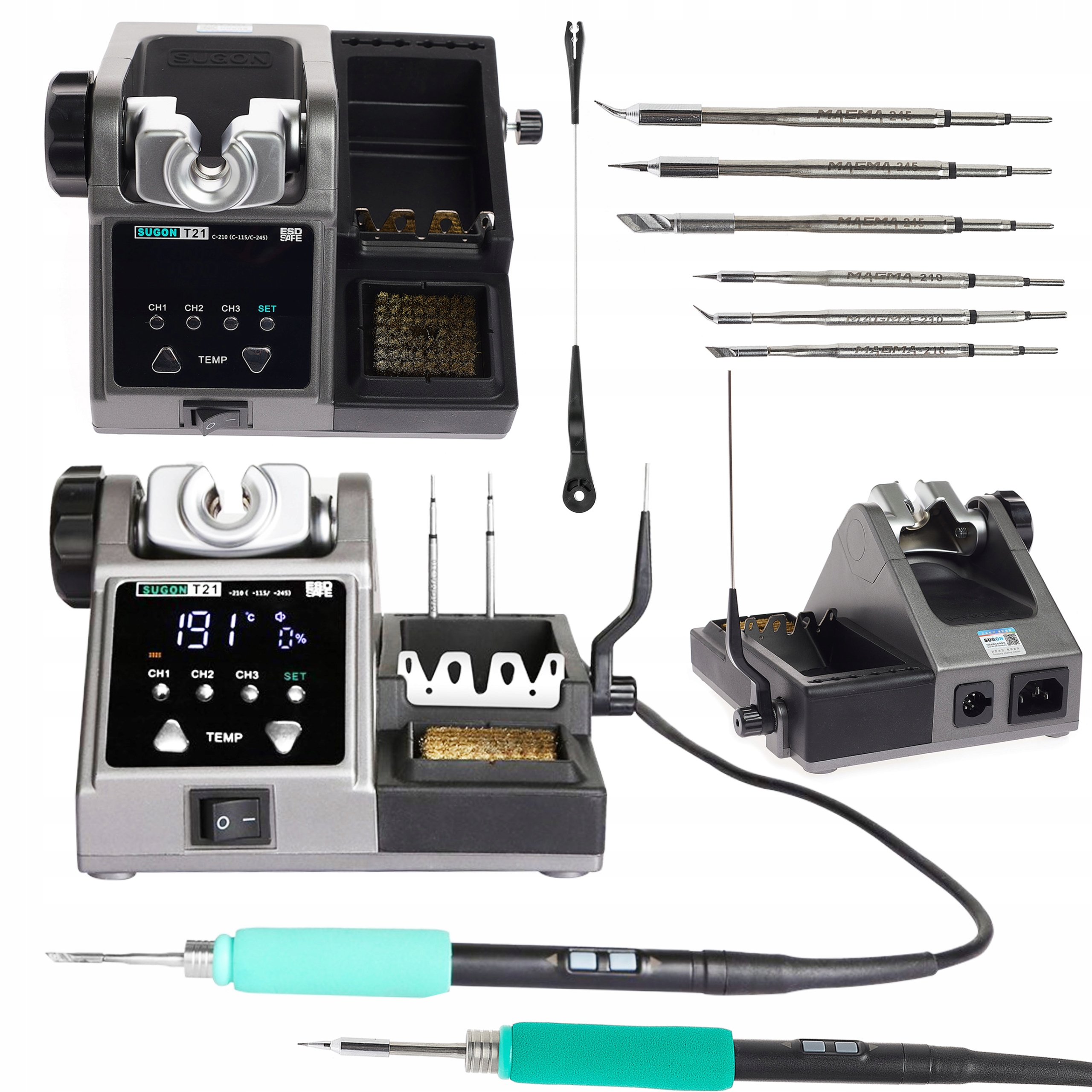 Precyzyjna Stacja Lutownicza Groty C115 C245 C210 Sugon T21 Profesjonalna