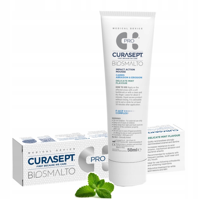 2 x Curasept Biosmalto Mus pasta do zębów próchnica 50