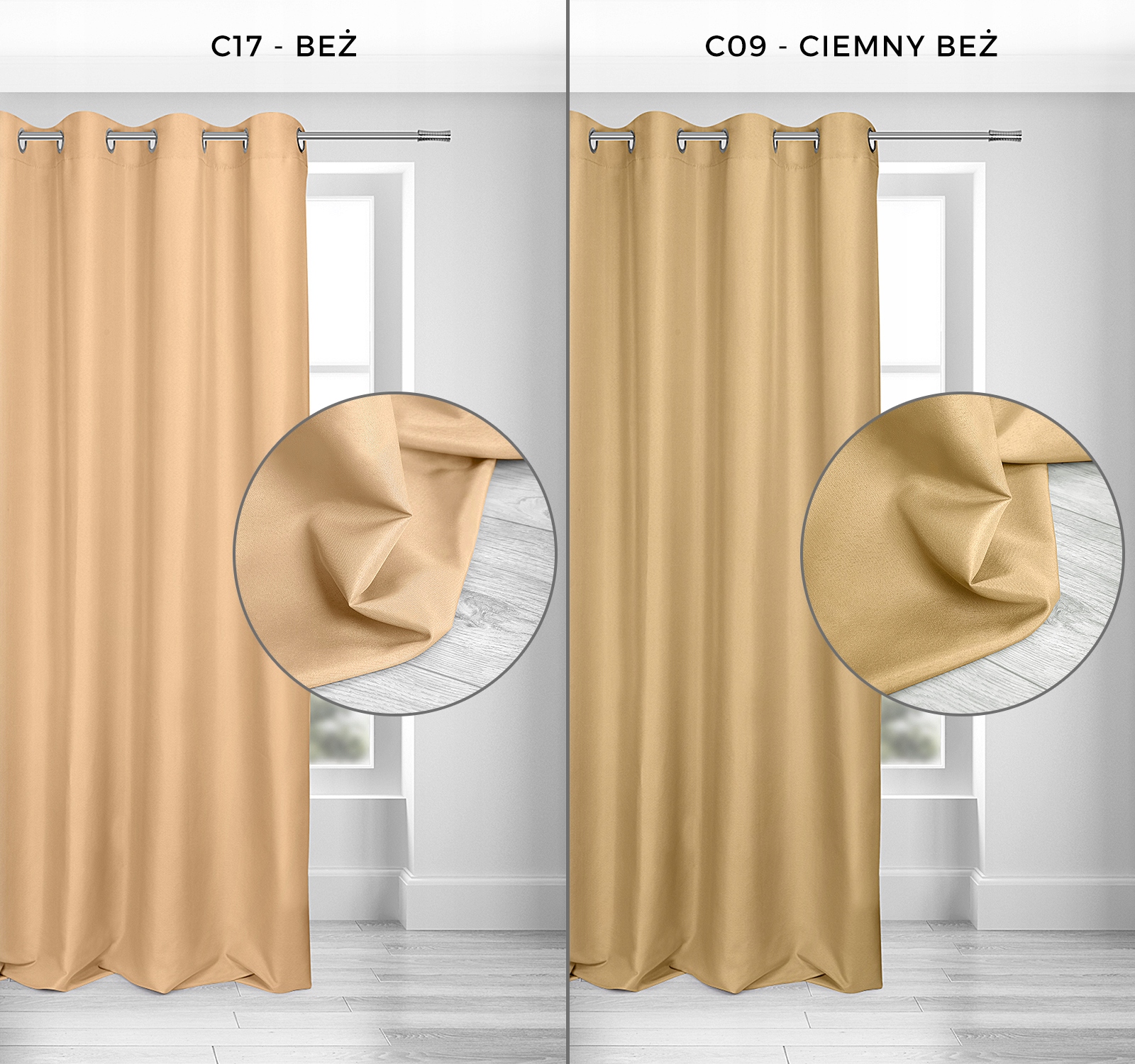 GOTOWE ZASŁONY NA KÓŁKACH 140x250 ZASŁONA PREMIUM Kod producenta 1000000