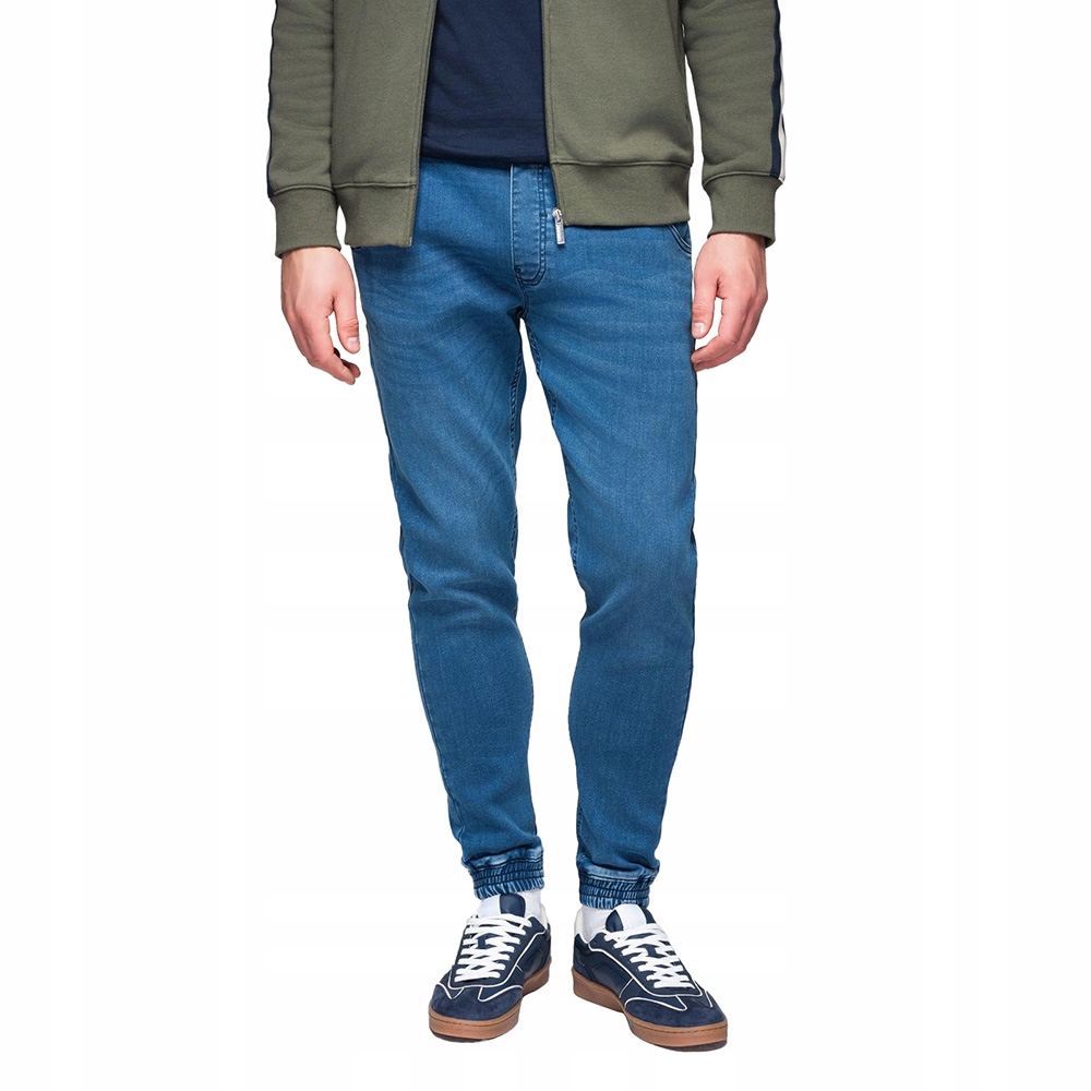 Spodnie męskie jeansowe joggery ściagacze niebieskie V1 OM-PADJ-0242 r L