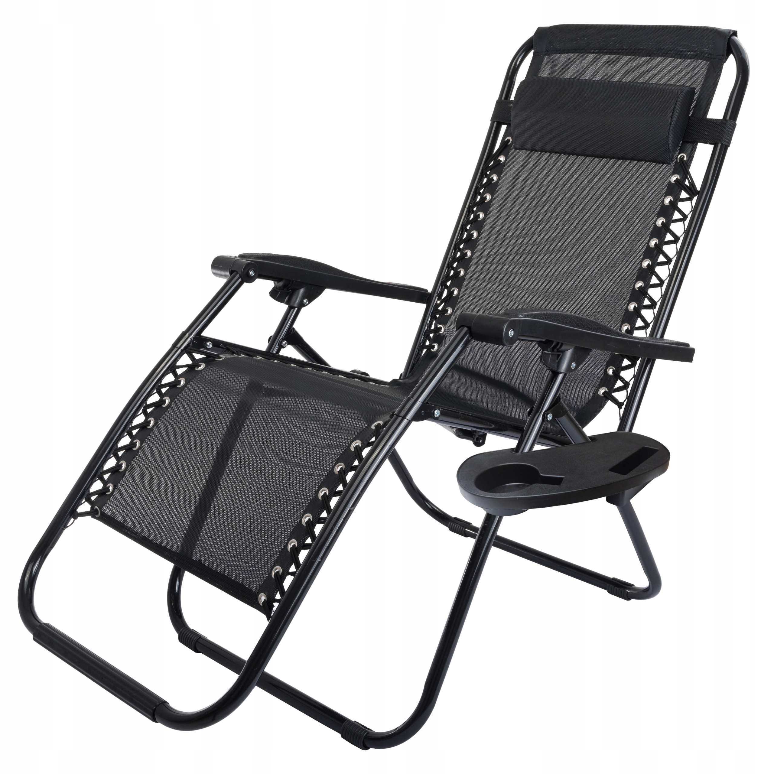 

2X Leżak Wzmacniany Zero Gravity metal czarny