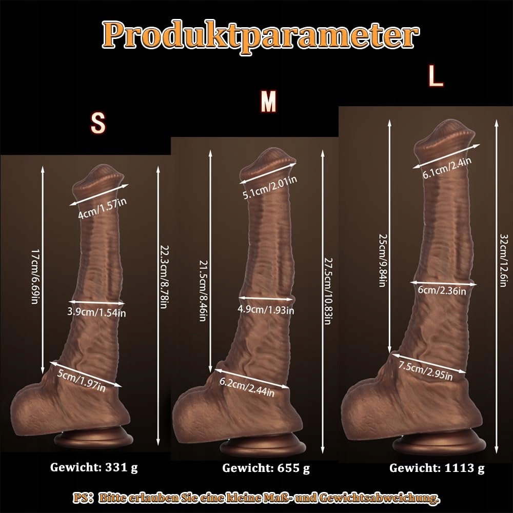 TCSKIOS Realistyczny Dildo Koński XXL Silikonowy Z Przyssawką — miniatura 2