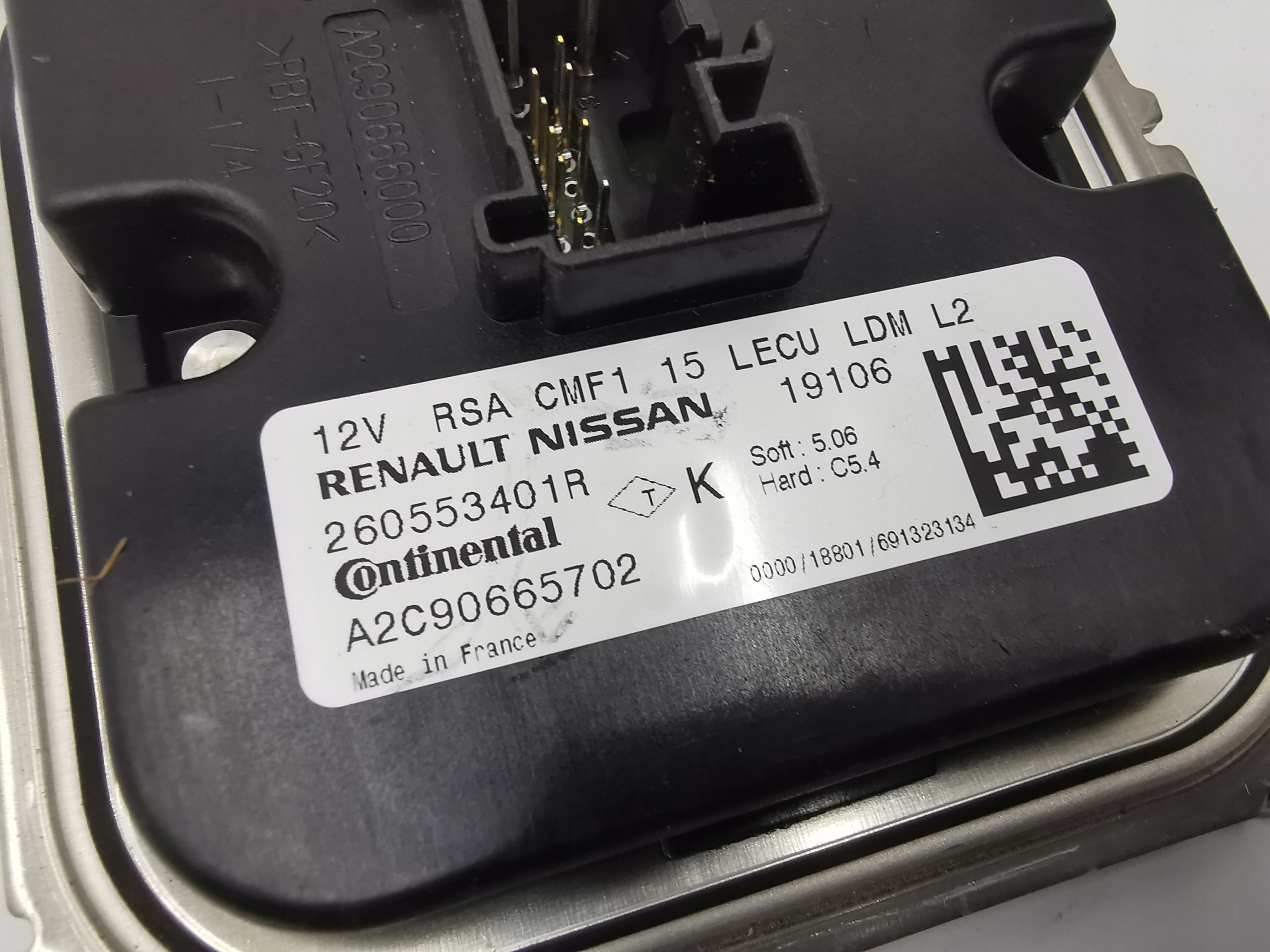 control unit LED module RENAULT CAPTUR 260553401R