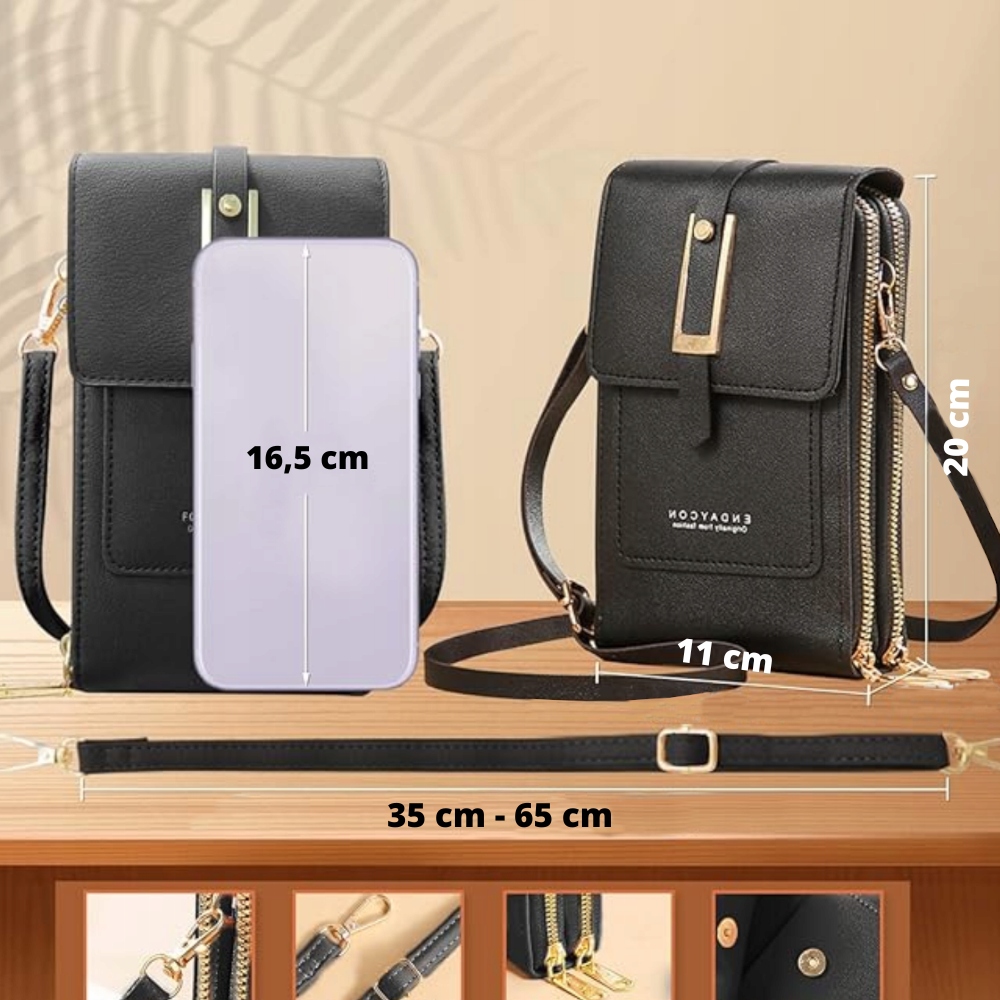 MINI TOREBKA DAMSKA PORTFEL NA TELEFON KOPERTÓWKA CZARNA LISTONOSZKA ETUI Kod producenta P321