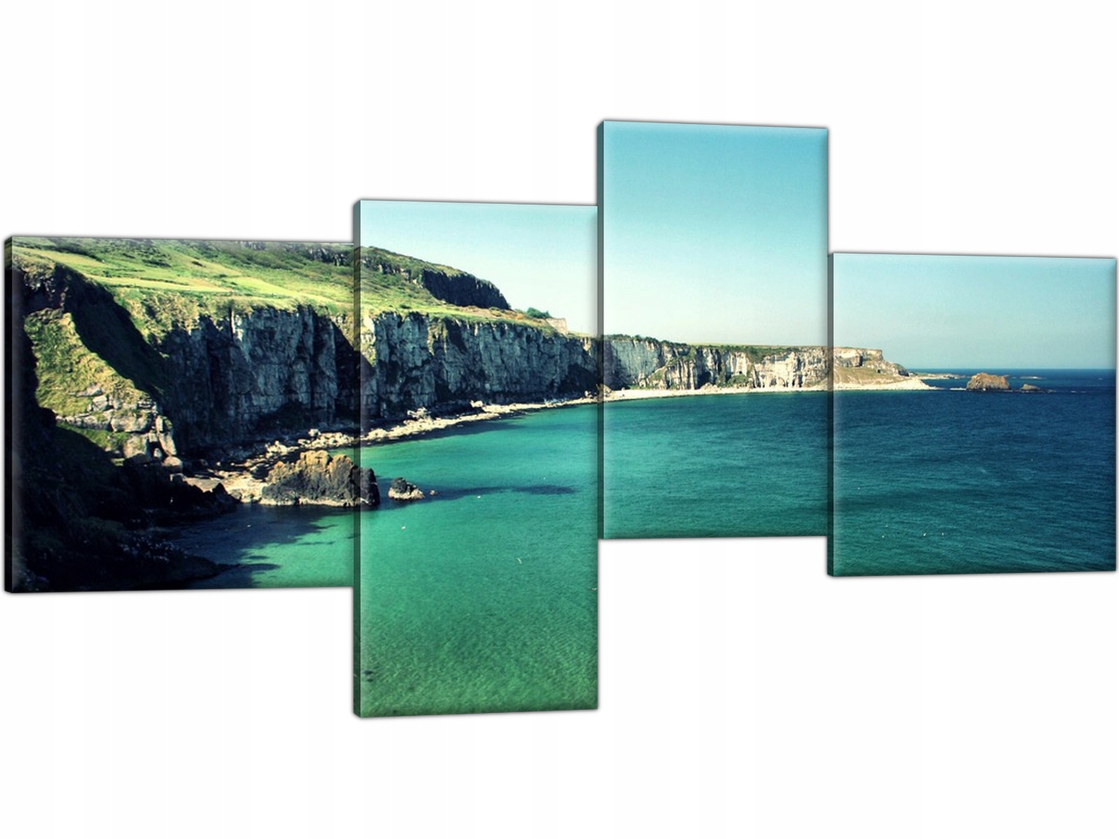 

Pejzaż morze Klify 140x70 Obraz Tryptyk Plaża