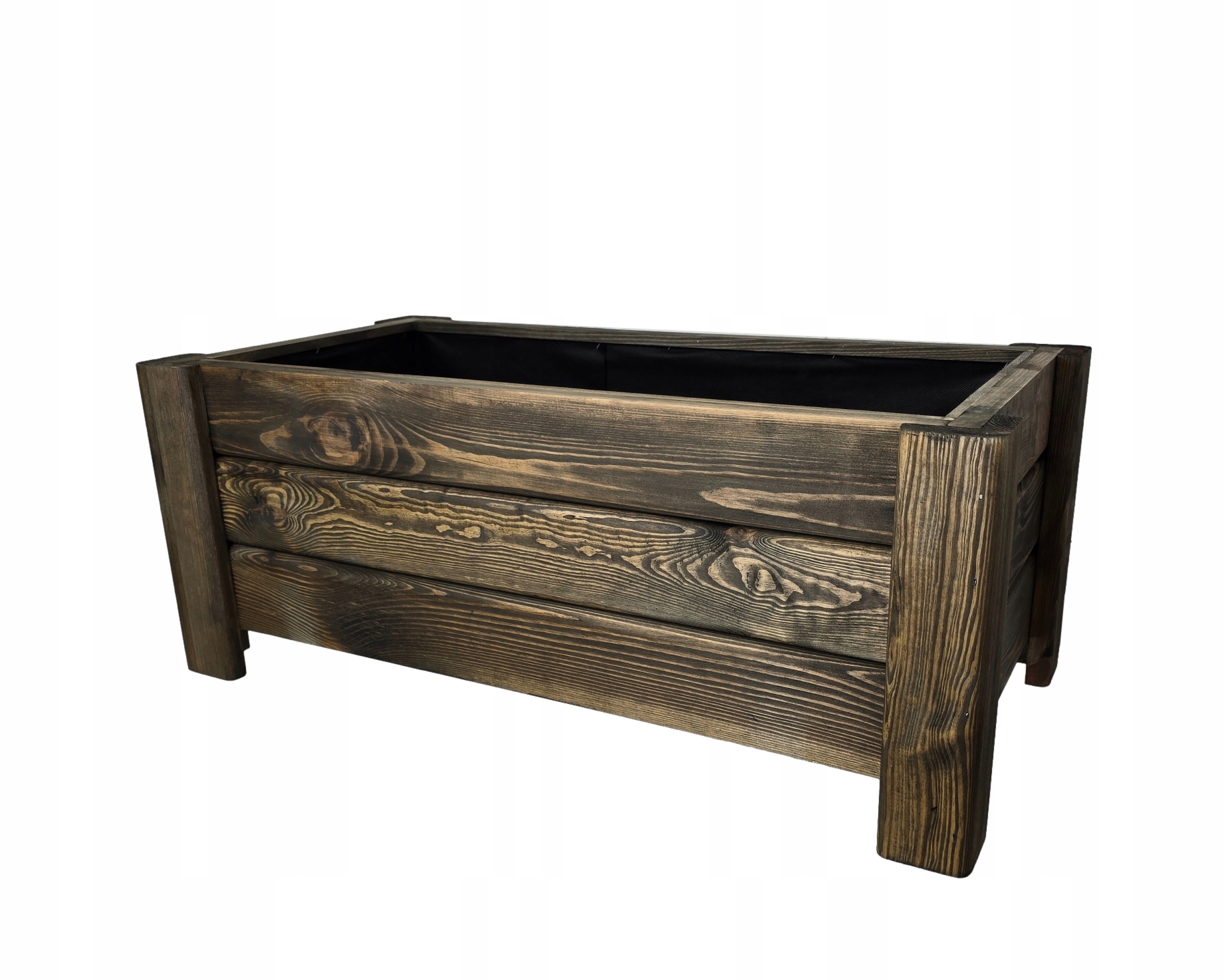 Zahradní květináč, velký, dřevěný Flora 80/40/32 cm Palisander Impregnát
