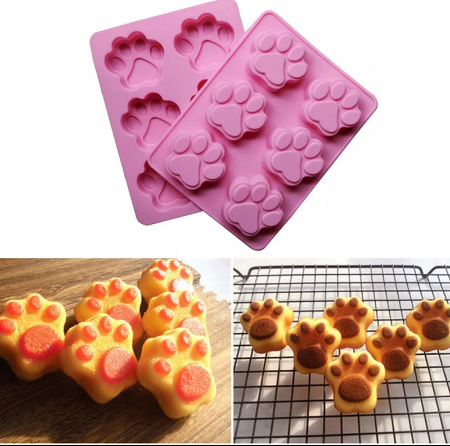 

Forma Silikonowa Kocie Łapy, Łapki mydło Foremka