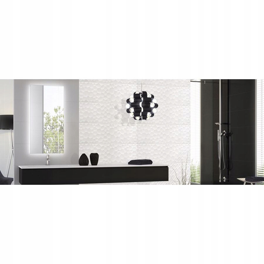 AZTECA UNIK R90 BUBBLES WHITE GLOSSY 30,0x 90,0 /PŁYTKA ŚCIENNA Jednostka sprzedaży paczka
