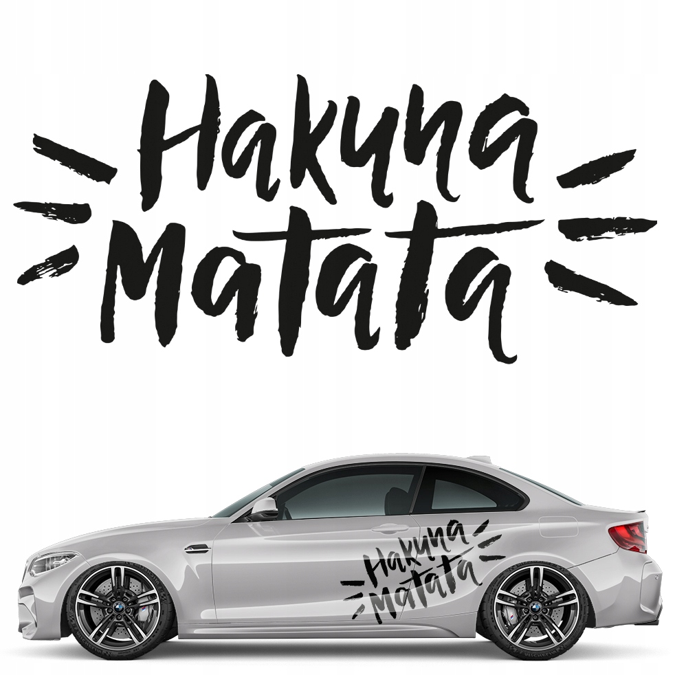 Samolepka na auto Hakuna Matata Motto 100x45