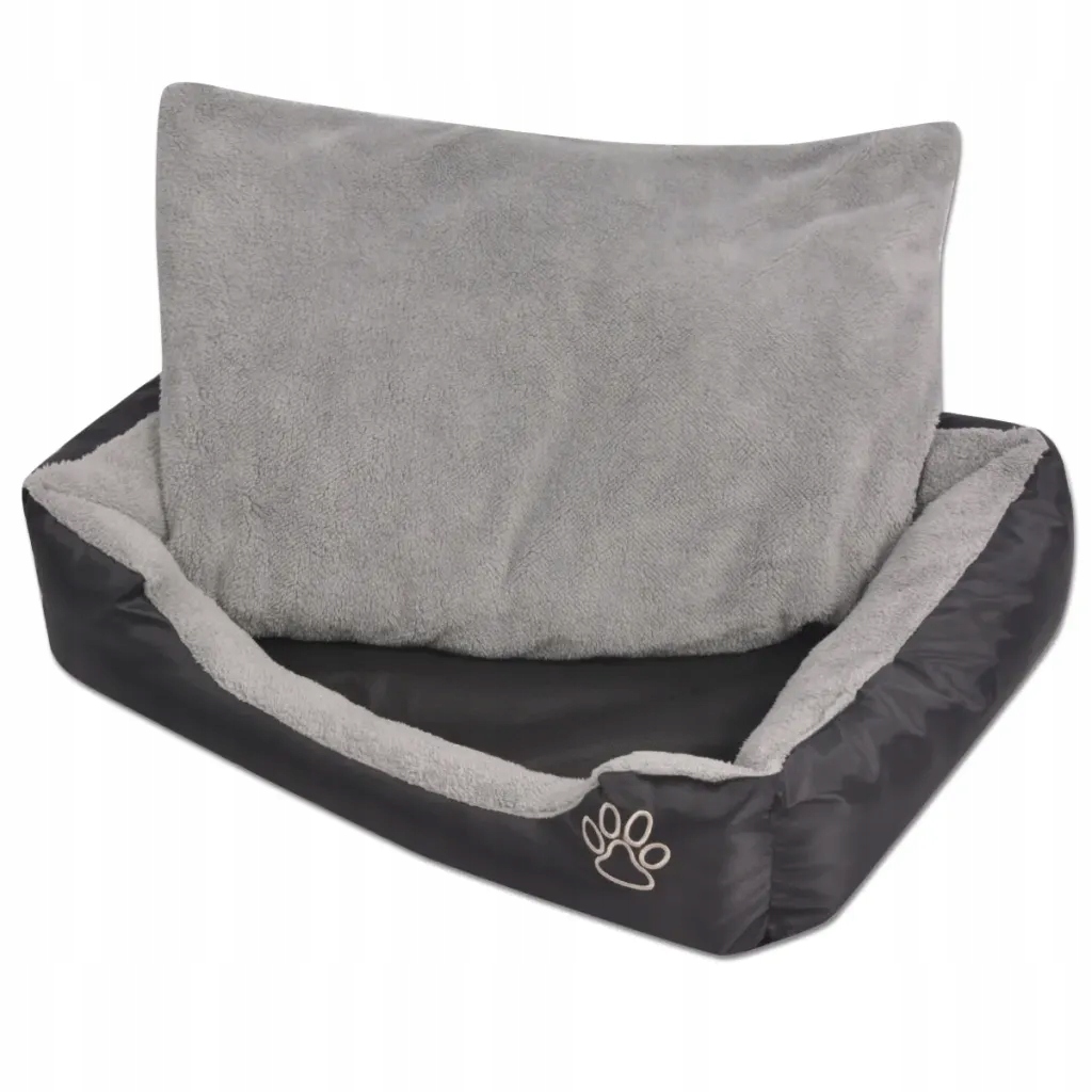 Levně pelíšek pro psa černé 65x48x18 cm oxford Pu kožešina