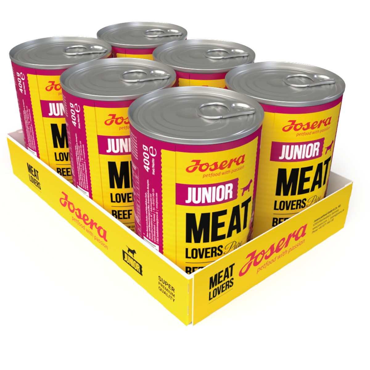 Josera Meat Lovers Pure Beef 6x400 g Monoproteinové Krmivo Štěňata Hovězí maso