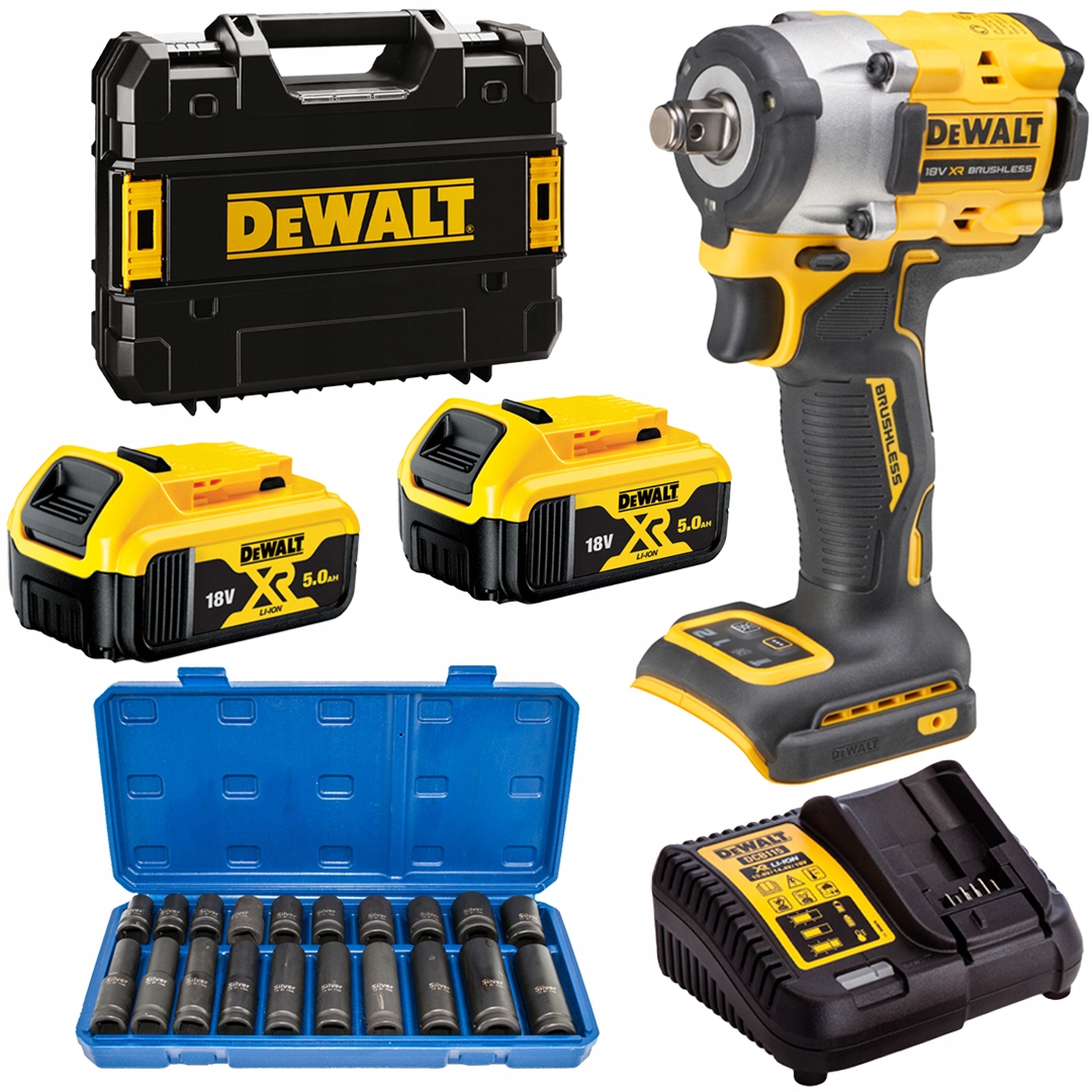 Rázový uťahovák 406 Nm DeWALT DCF921P2T 20 nástavcov