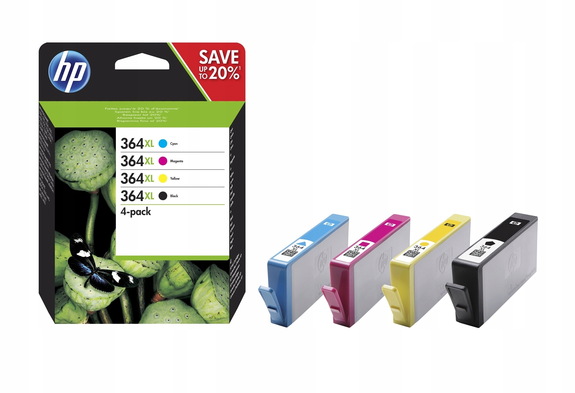 Originální inkoust Hp N9J74AE 364XL Cmyk 4-pack