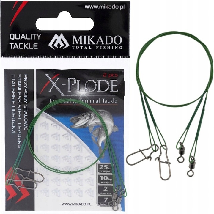 Przypon Stalowy Mikado X-Plode 25cm 10kg 2szt