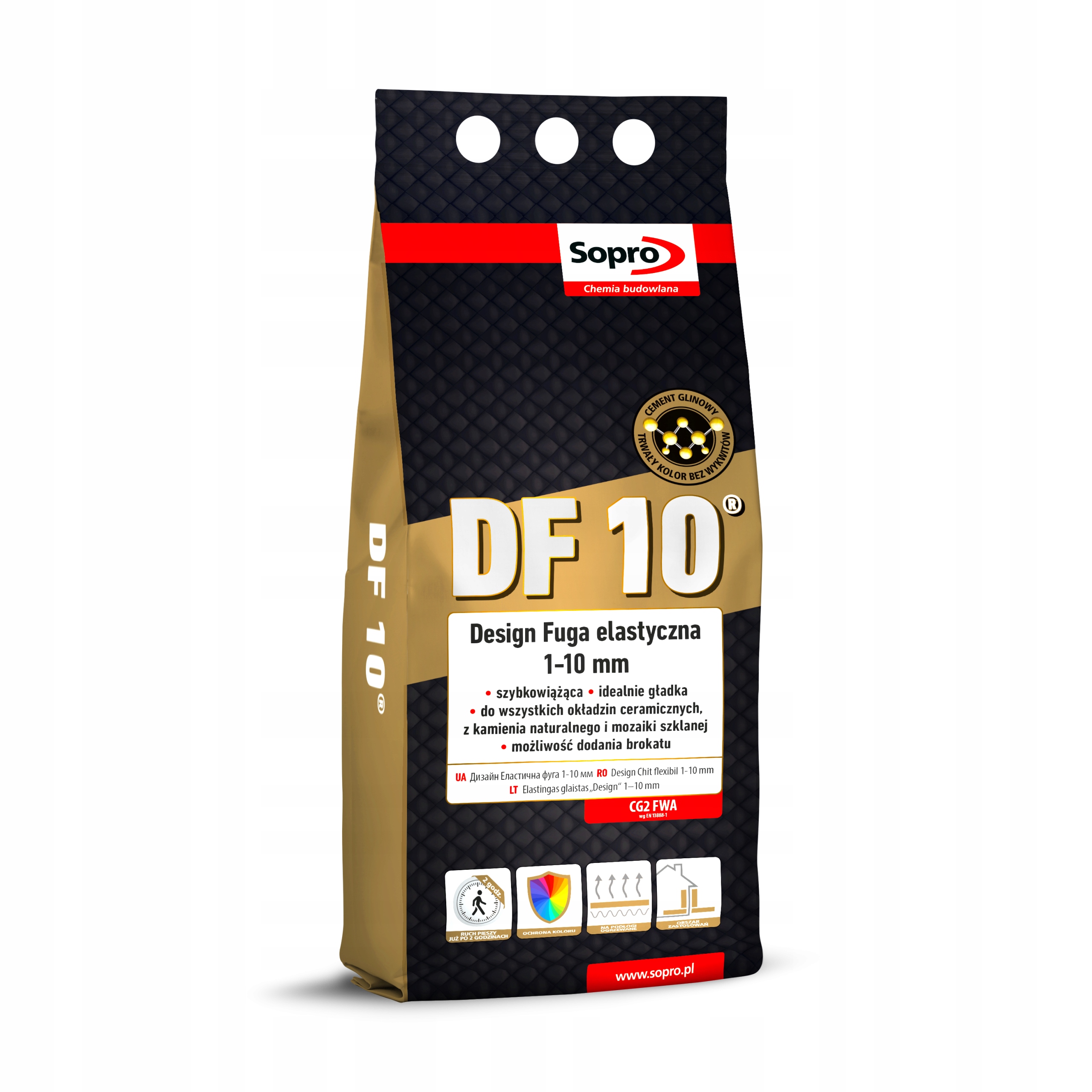 Sopro Design Fuga elastyczna 1-10mm DF10 Burgundowa Czerwień 92 op.2kg