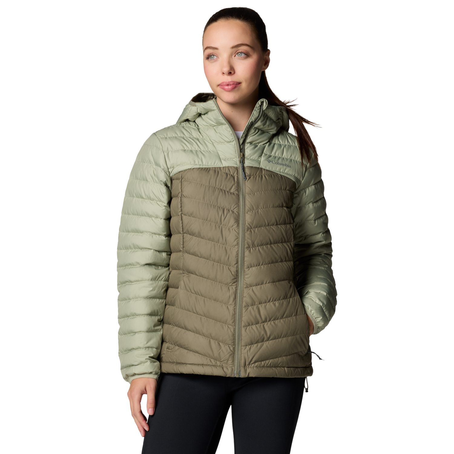 Columbia Westridge Hooded Down Jacket [M] Dámská Bunda Polyester Zelená