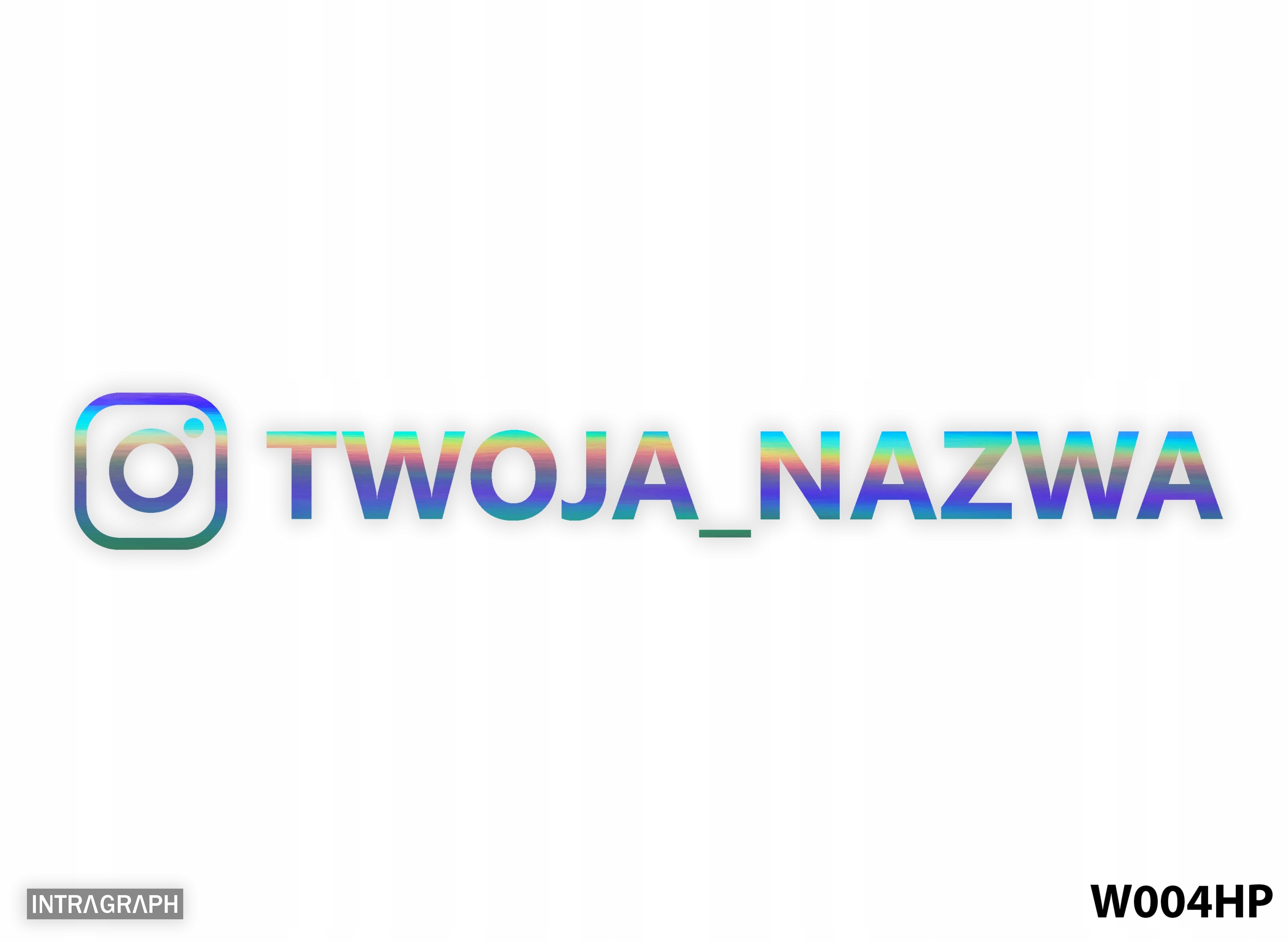 

Naklejka Instagram Nazwa Hologram