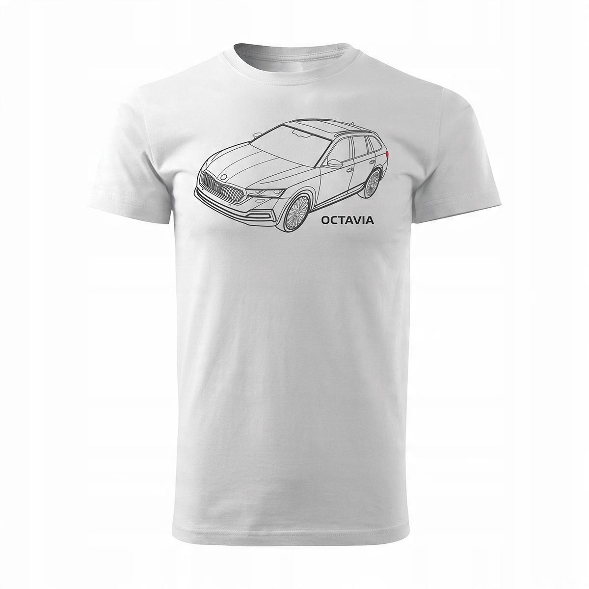 

Koszulka z samochodem Skoda Octavia męska biała
