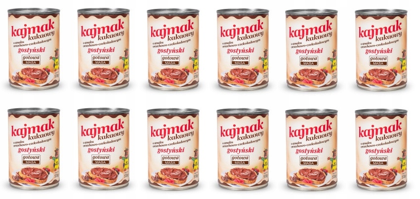 Levně 12 x 510 g Gostyń Kajmak tekutý karamel kakao ořechovo-čokoládová Karton