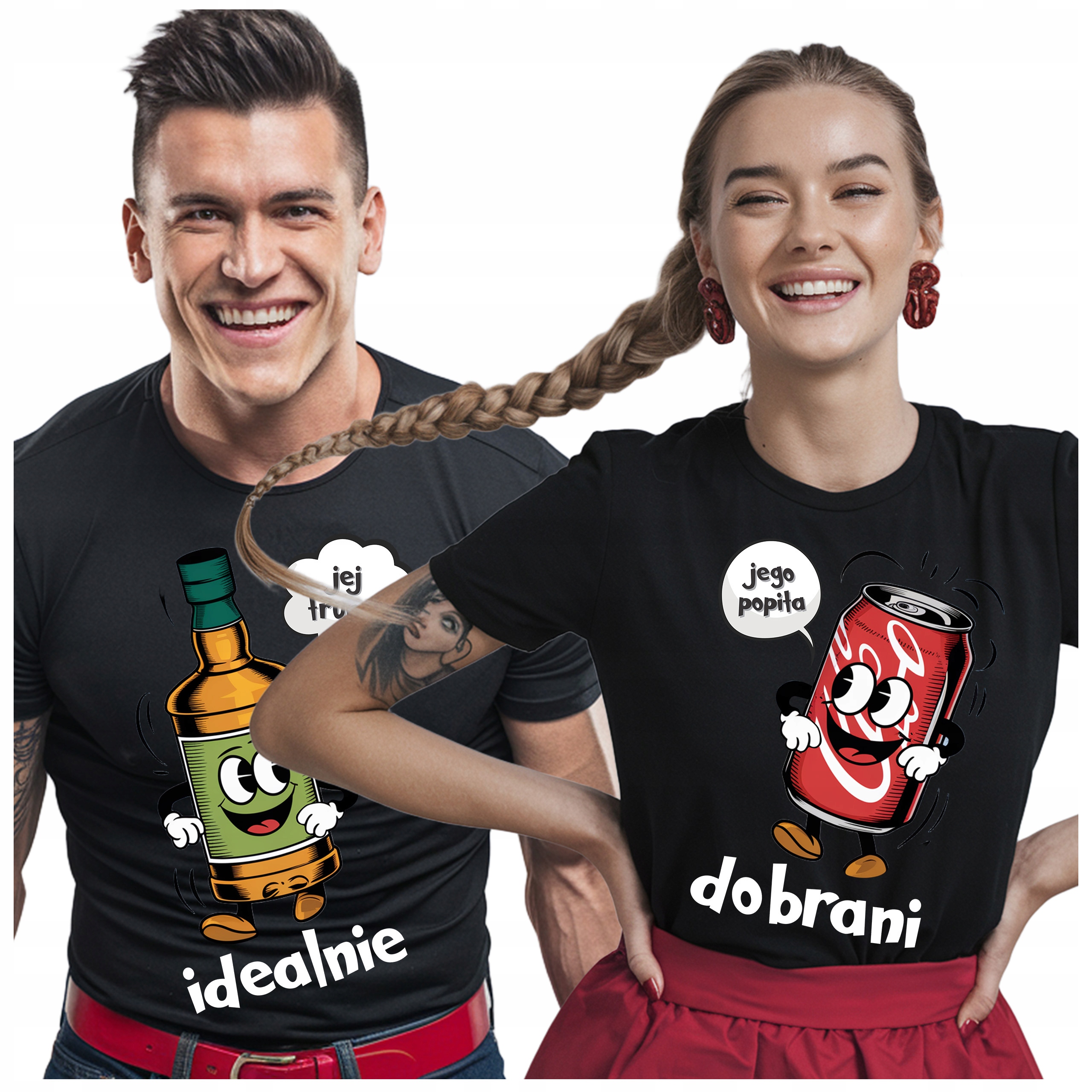 Trička pro páry Sada na Valentýna Chlapec Dívky Manželky Manžela 2-balení